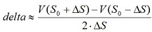 Delta calculation