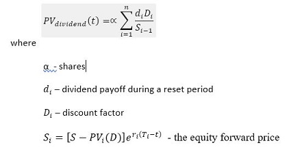 Dividend PV of equity swap valuation in FinPricing